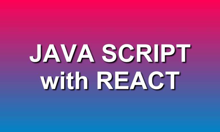 Java Script with REACT